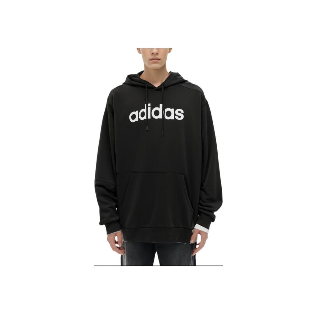 Adidas American Vintage Solid Color Hooded Pullover Casual Long Sleeve Sweatshirt Men Sweatshirt Black JF3320