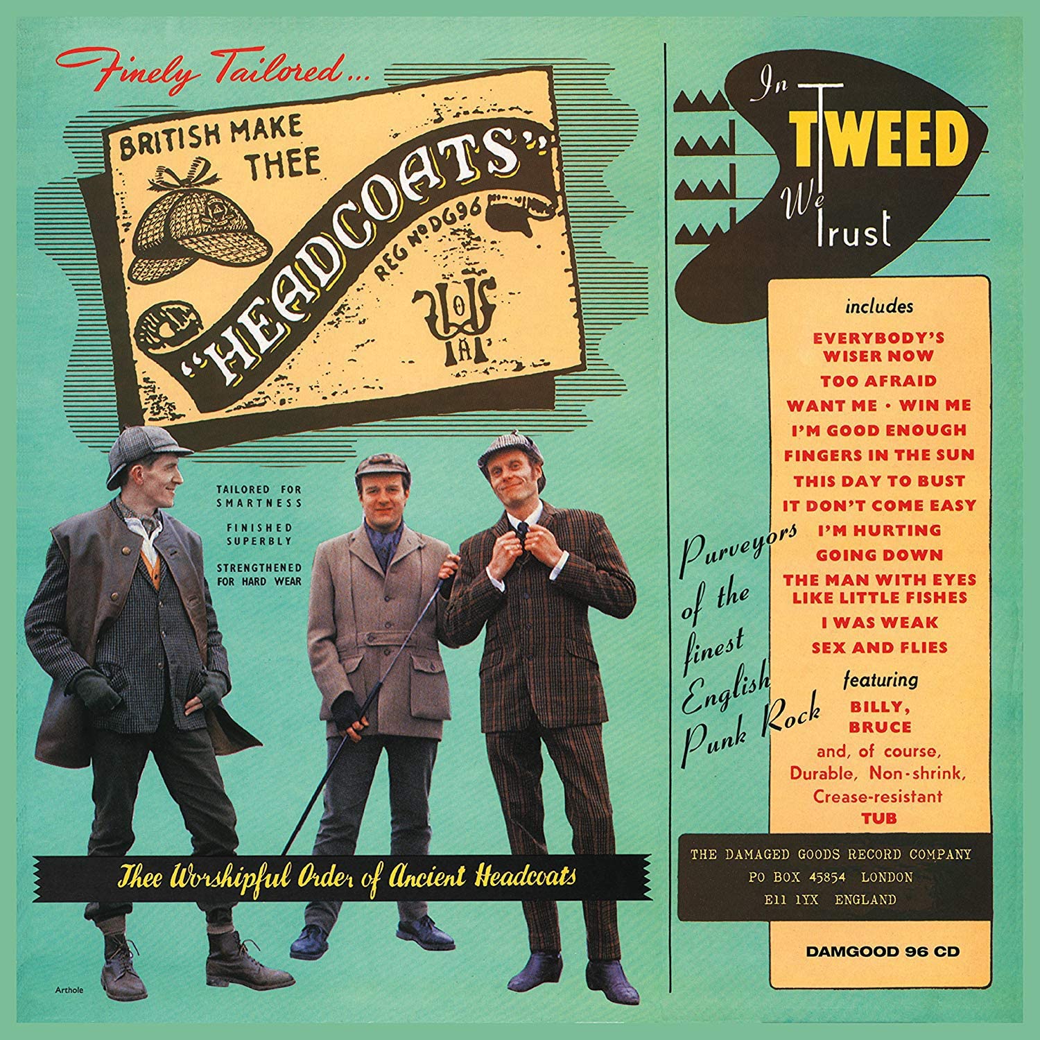 

CD THEE HEADCOATS - In Tweed We Trust DAMGOODCD96 Damaged Goods UK Rock Used