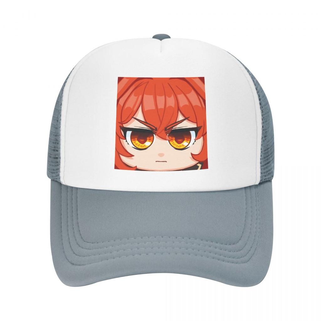 Personalized Diluc Genshin Impact Baseball Cap for Unisex WoUnisex Adjustable Anime Game Trucker Hat Outdoor Snapback Caps Summer Hats