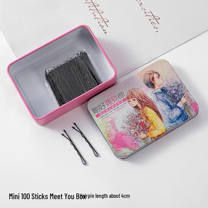 50-200 Pcs Black U-Shaped Bobby Pins & Flat Hair Clips for Hair Styling