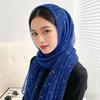 Luxury Shining Sequins Shawl Thin Transparent Breathable Silk Scarf Long Lightweight Head Wrap Party Occasion