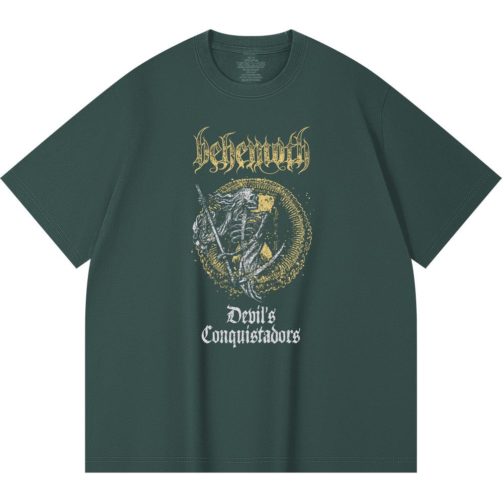 230 g/m² 100% medvilnės Heavy Metal marškinėliai su roko grupės populiarios muzikos spauda Unisex sunki medvilnė