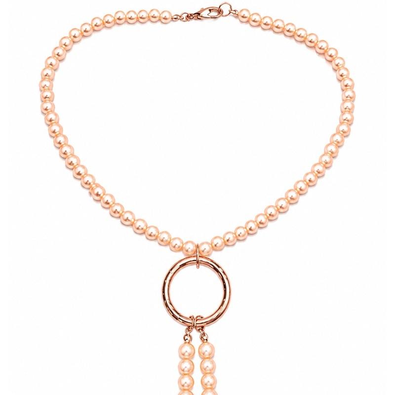Female Nipple Clamps Collar With Pearl Chain Set Clitoris Nipple Clips Breast Bondage Slave Fetish Sex Toy Woman
