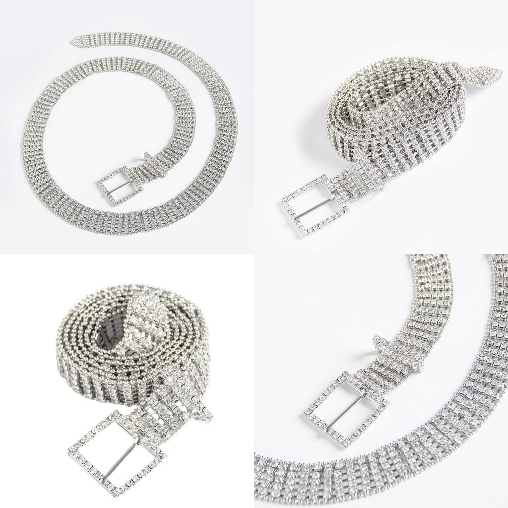 Premium Metal Water Drilled Waist Chain Women Fashion Waist Accessory Jewelry