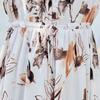 Past Mom's Chiffon A-Line Midi Dress with Lace Collar
