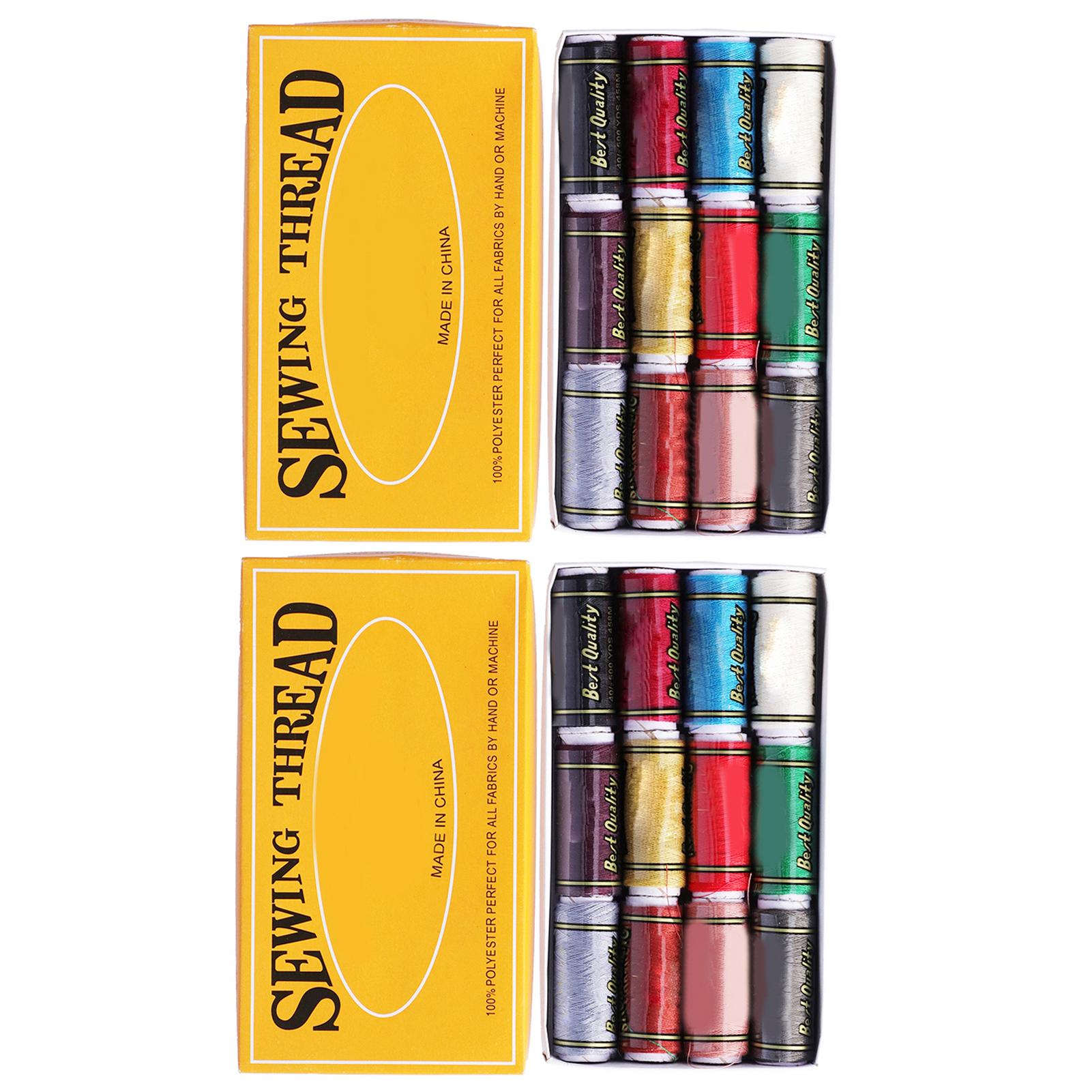Sewing Thread 12 Colors DIY Sewing Art Strong Durable Boxed Sewing Machine Thread