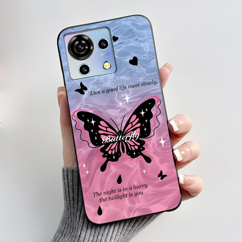 Süße Cartoon Hülle Für ZTE Blade V50 Vita 4G Bedruckte Schale Schutzhülle Weiches Silikon Schwarzes Gehäuse
