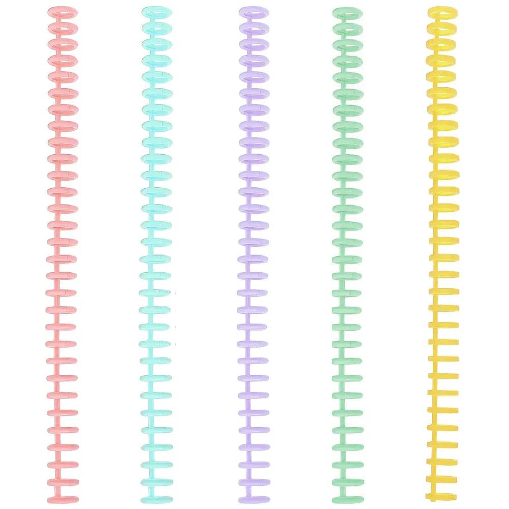 

5/10pcs Plastic 30-Hole Loose Leaf Binders Ring Binding Spines Combs 85 Sheets Capacity for DIY Paper Notebook Album