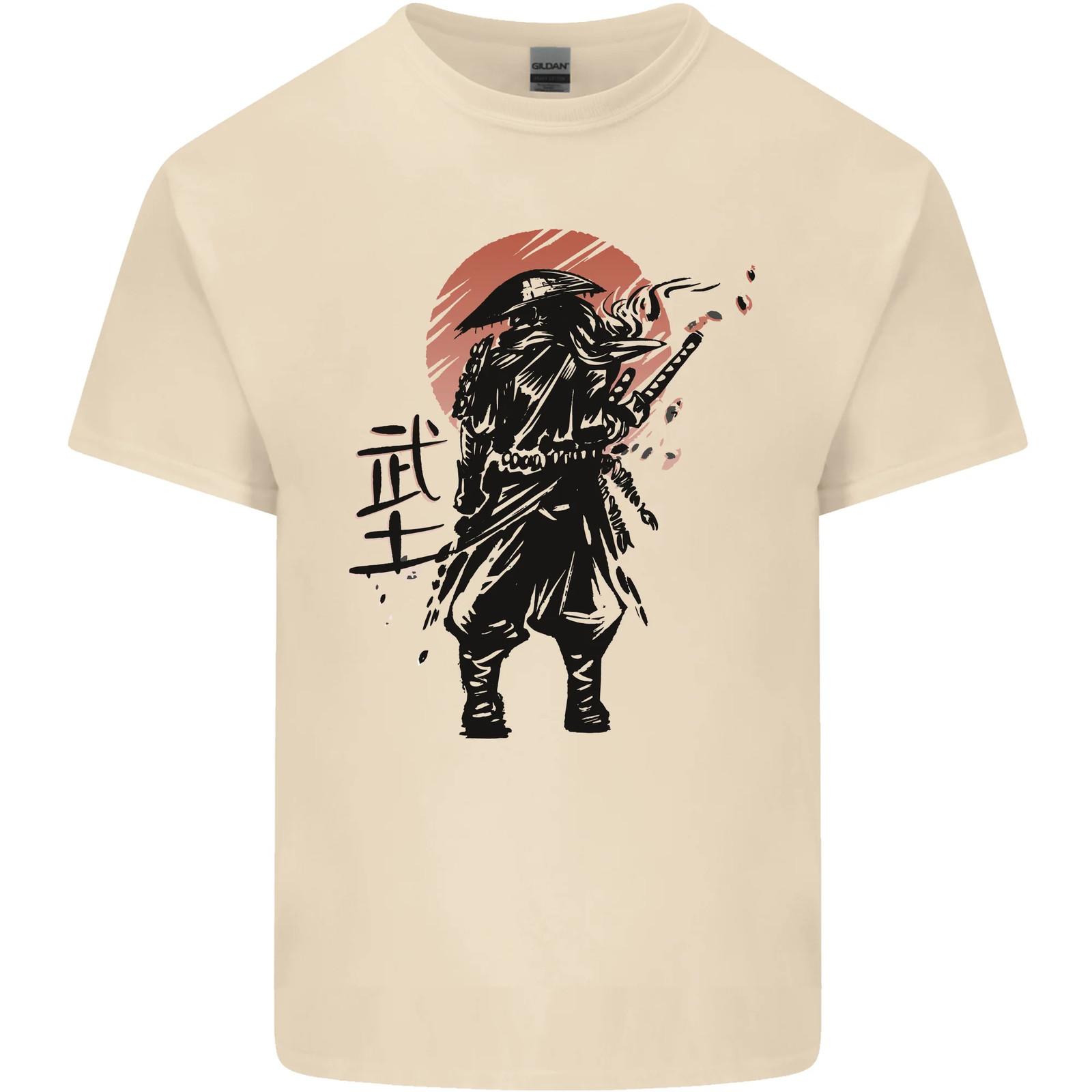 Samurai Sun MMA Warrior Mens Cotton T-Shirt Tee Top S