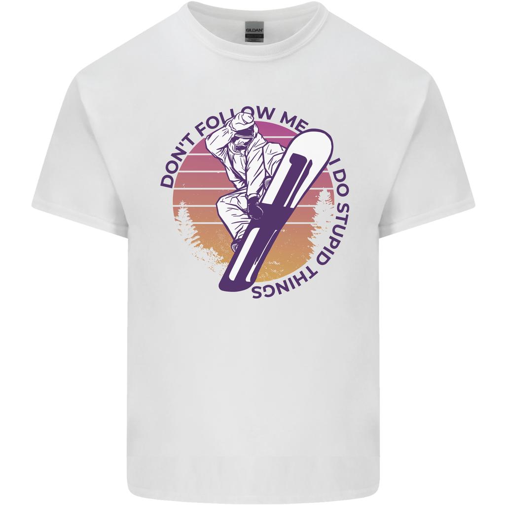 Snowboarding Dont Follow Me Funny Unisexs Light Cotton TShirt