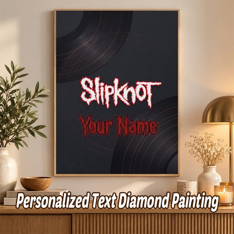 Slipknot Custom Name Text 5D Diamond Painting Kit DIY Full Drill Diamond Art Decoration