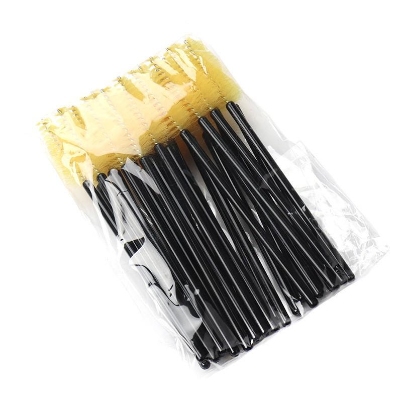 25pcs Disposable Water Drop Mascara Brush Set - Mini Colored Wand Nylon Head Eyelash Comb