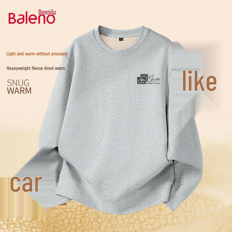 Baleno Men's Winter Thickened Fleece Pullover Sweatshirt