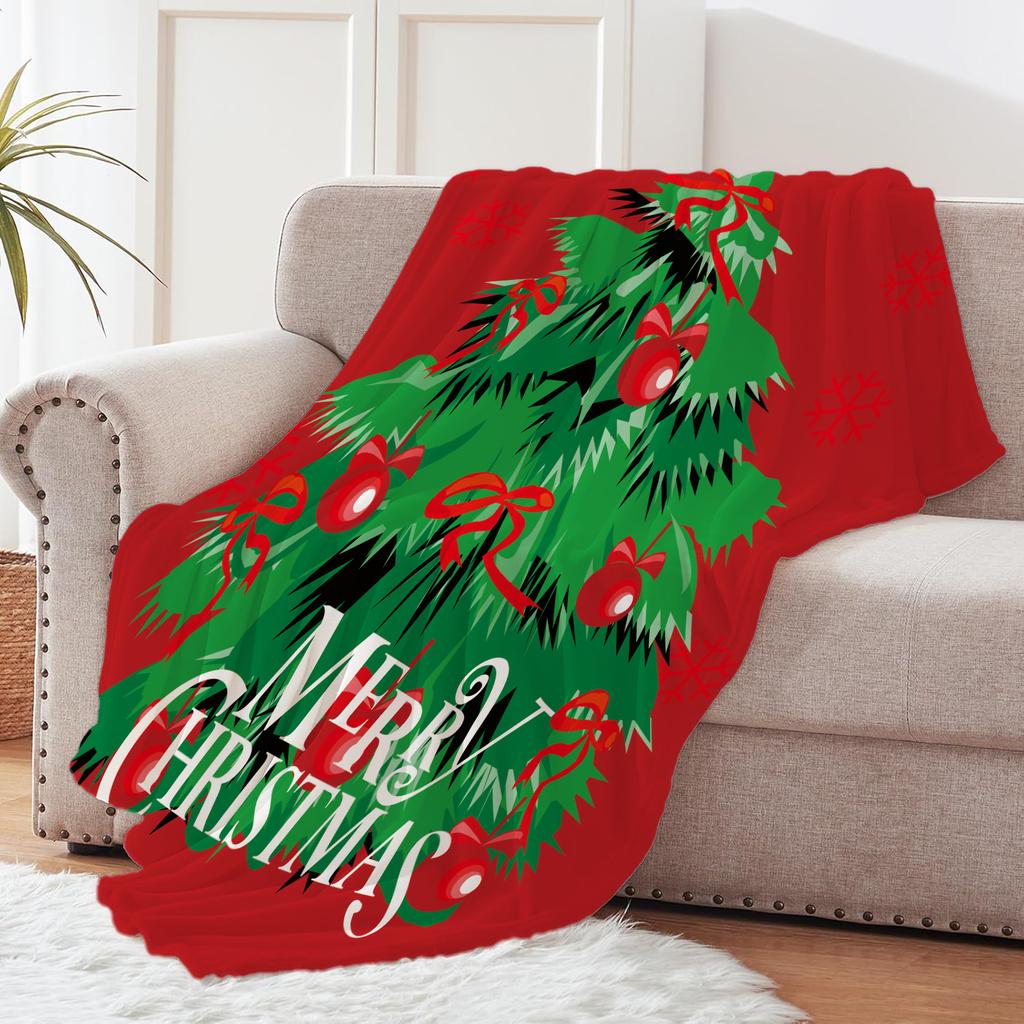 Weihnachten Kreative Überwurfdecke Flanelldruckdecke Superweich Kuschelig Sofadecke Nickerchen-Decke Wohndecke Perfektes Wohngeschenk für Sie