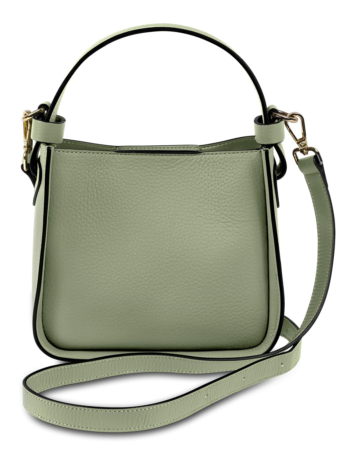 

Сумка-тоут зі зморщеної шкіри Міні-сумка Натуральна шкіра Зелена [Мура] Жіноча