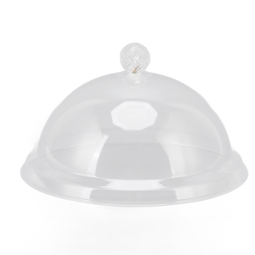Food Cover Acrylic Transparent Thickened Fall Resistant Dustproof Food Preservation Cover with Handle 21cm