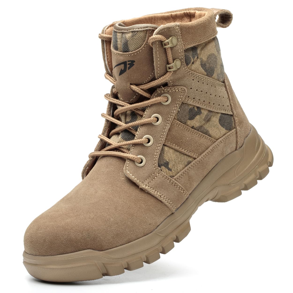 

COOU Safety Shoes for Men and Breathable Work Boots with Thick Soles and Steel Toe Caps for and Construction Size Women, High-Top, Non-Slip,