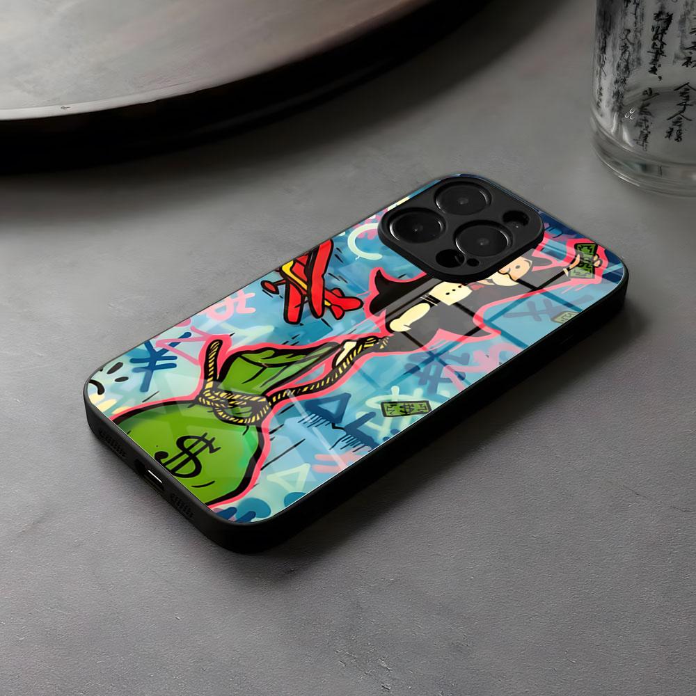 Cartoon Richie Rich Phone Case Glass For IPhone 16 15 Suitable For 58-68 14 Pro Max 13 12 Mini 11 X XS XR 8 Plus For Samsung S 2
