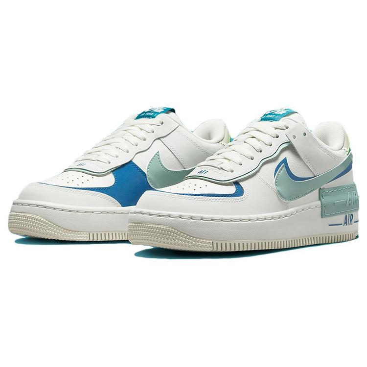 Nové dámské Nike Air Force 1 Shadow White Industrial Blue Teal DZ1847-101
