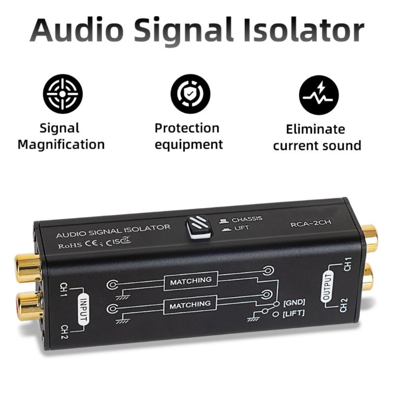 Stereo-Musiksignal-Isolator Line-Isolator mit vergoldeten Steckverbindern für klare Klangübertragungsqualität
