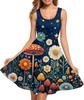 Summer Dress Casual Sleeveless Vest Cotton Skating Vest Short Medium and Long Dress