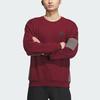 adidas Men's Casual Pullover Long-Sleeve Sweatshirt in Dark Red