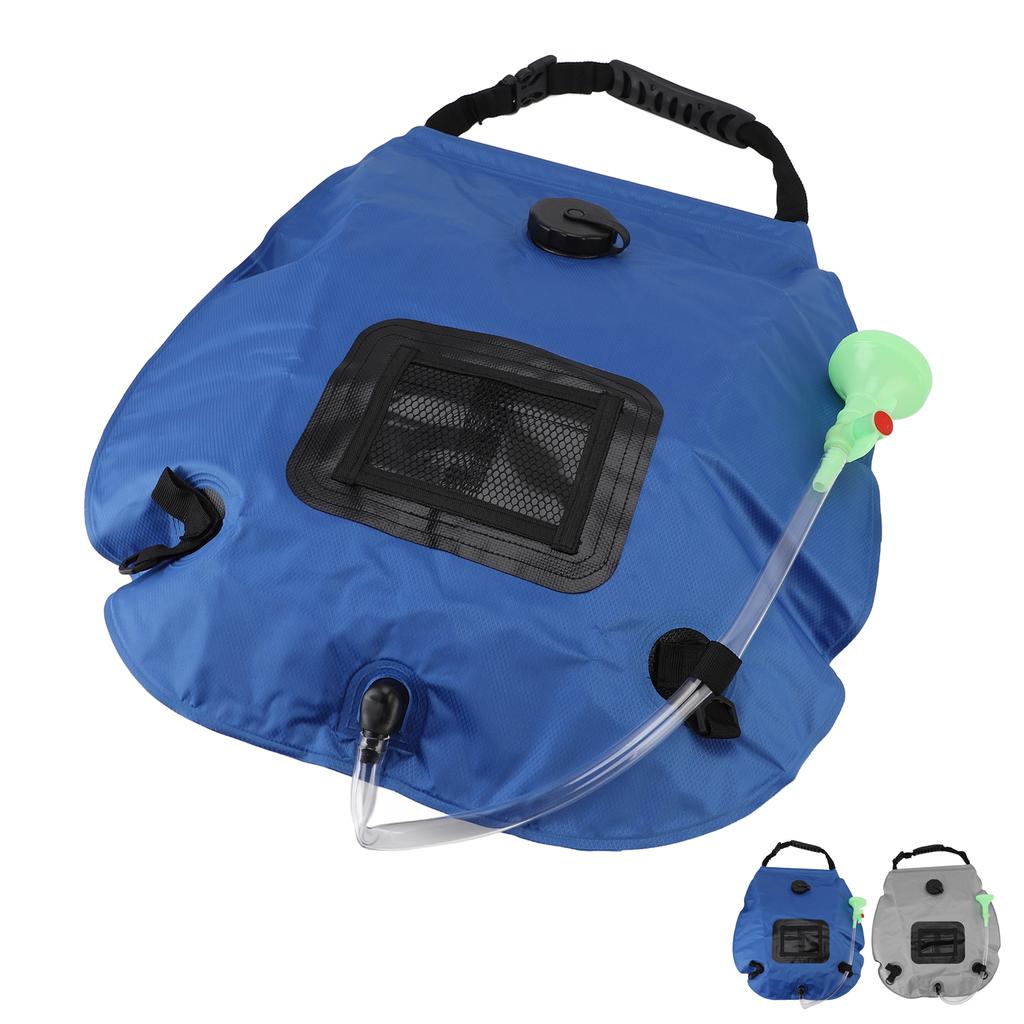 Solar Shower Bag 20L Solar Heating Camping Shower Bag with On Off Switchable Shower Head for Hiking 