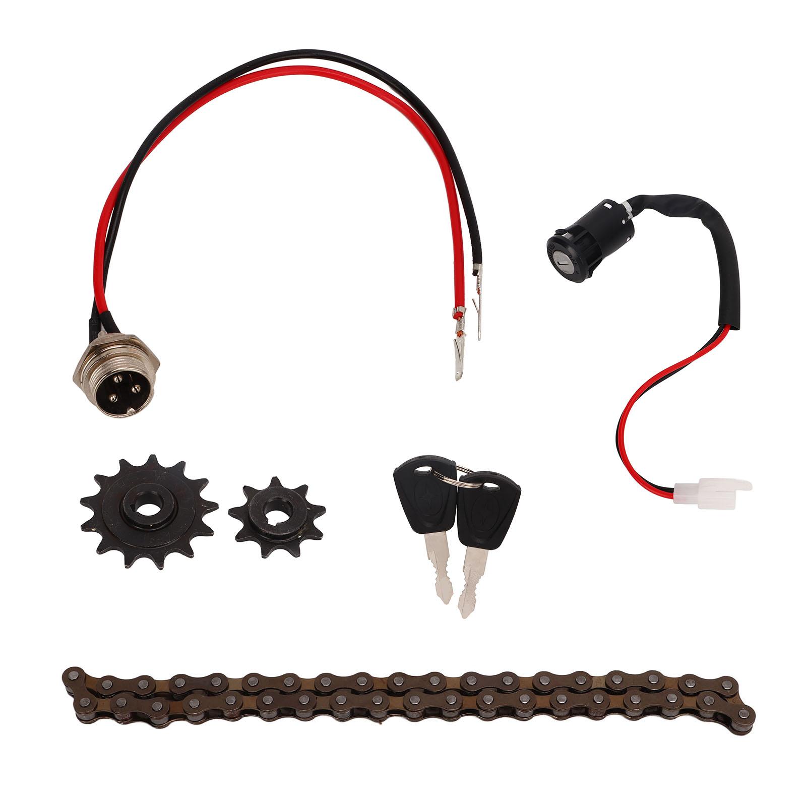 

Комплект цепи и звездочек для электровелосипеда, 38 звеньев, велосипедная цепь 410, звездочка на 13 зубьев 410, звездочка на 9 зубьев 410