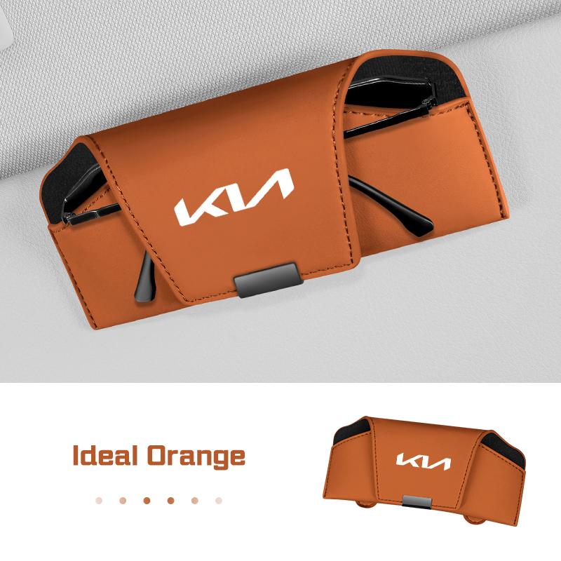 Car Visor Glasses Case Leather For Kia GT Line k5 Sportage Carnival Seltos Sorento Rio Ceed Forte,Sunglasses Holder Storage Box hbsp50