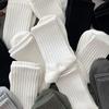 Men's White Deodorant Mid-Tube Office Socks - Sweat-Absorbent, Thick, Long, and Suited for All Seasons