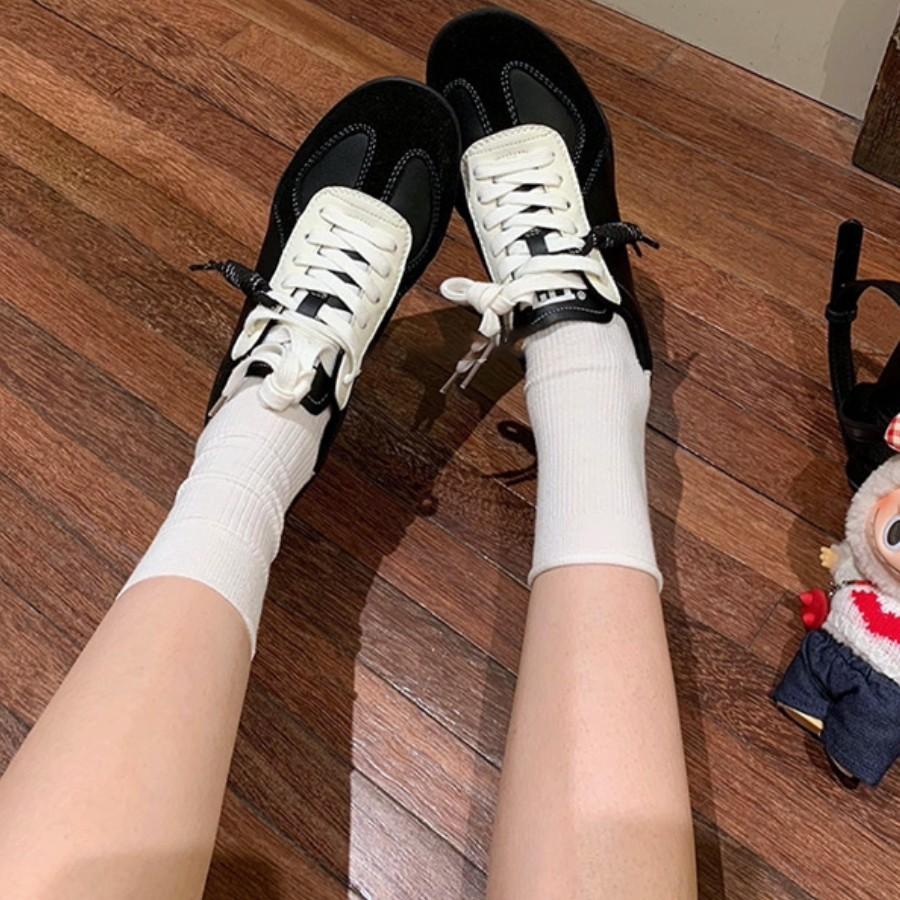 Lan Cabinet Edition~ Super Fire Retro Color Matching Thick-soled German Training Shoes Women's 2025 Autumn New Inner Height-increasing Sports 