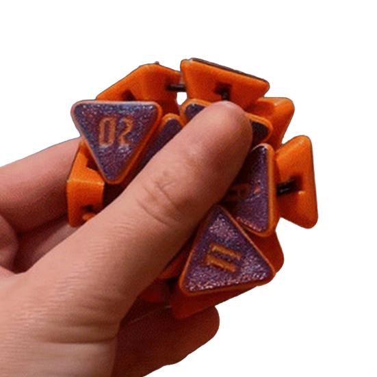 3D Printed D20 Dice Toy Stress Anxiety Relief Dice Fidget Toy Portable Travel Multi-side
