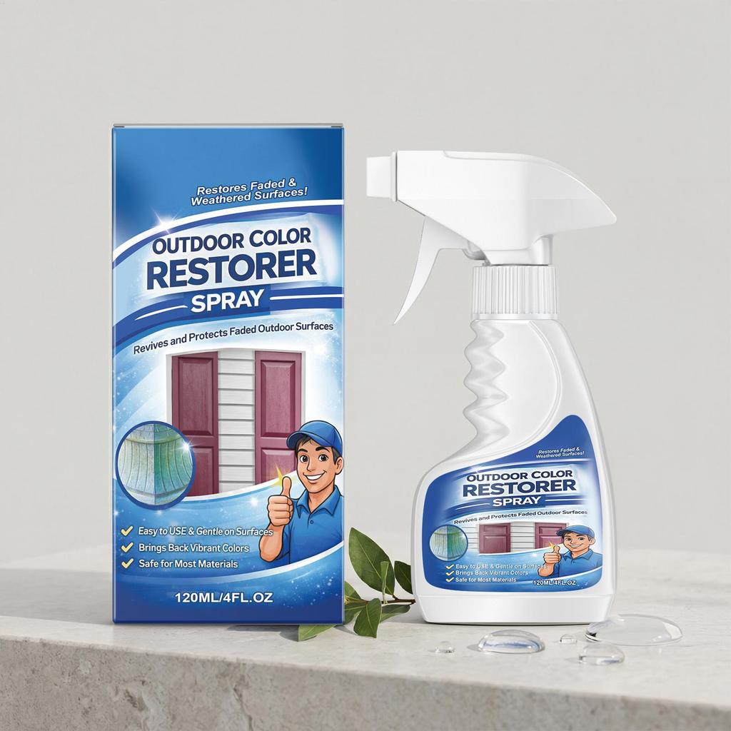 Zewnętrzny spray odnawiający kolor 120 ml Długotrwały roztwór do renowacji mebli Zewnętrzne okiennice Odnawiacz koloru do elementów dekoracyjnych samochodu