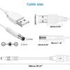 Flexible USB to DC5V Power Cord with 8 Interchangeable Connectors