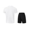 Li Ning Fitness Series Round Neck Logo Letter Stitching Sports Suit Men Sports Suit AWBW087-2