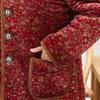 Women's Mid-Length Winter Jacket: Grandma Style, Fleece-Lined, Thickened Cotton for 60s-70s Cold Protection.
