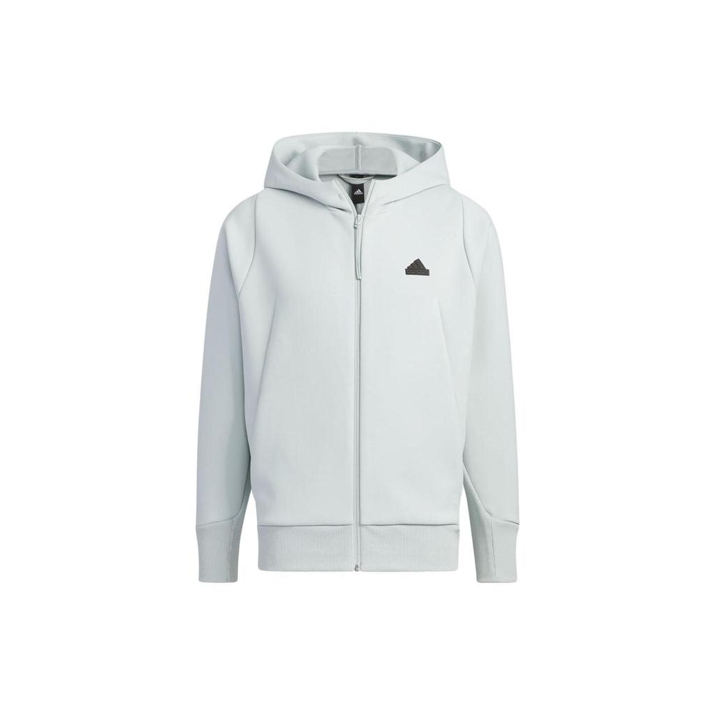 Adidas SS24 Z.N.E. Hoodie Jacket With Solid Color Logo Men Sportswear Light-Grey IQ1378