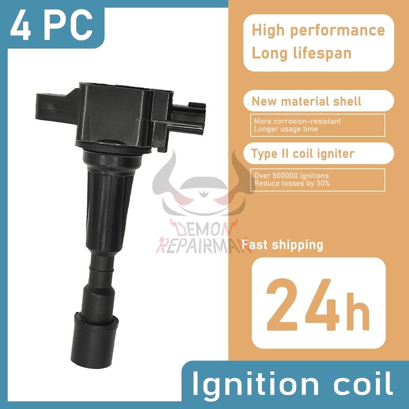 4PCS Ignition Coil FOR Mazda 2 3 1.5L UF655 UF-655 ZJ49-18-100 ZJ49-18-100A ZJ20-18-100 ZJ20-18-100A ZJ2018100 ZJ2018100A