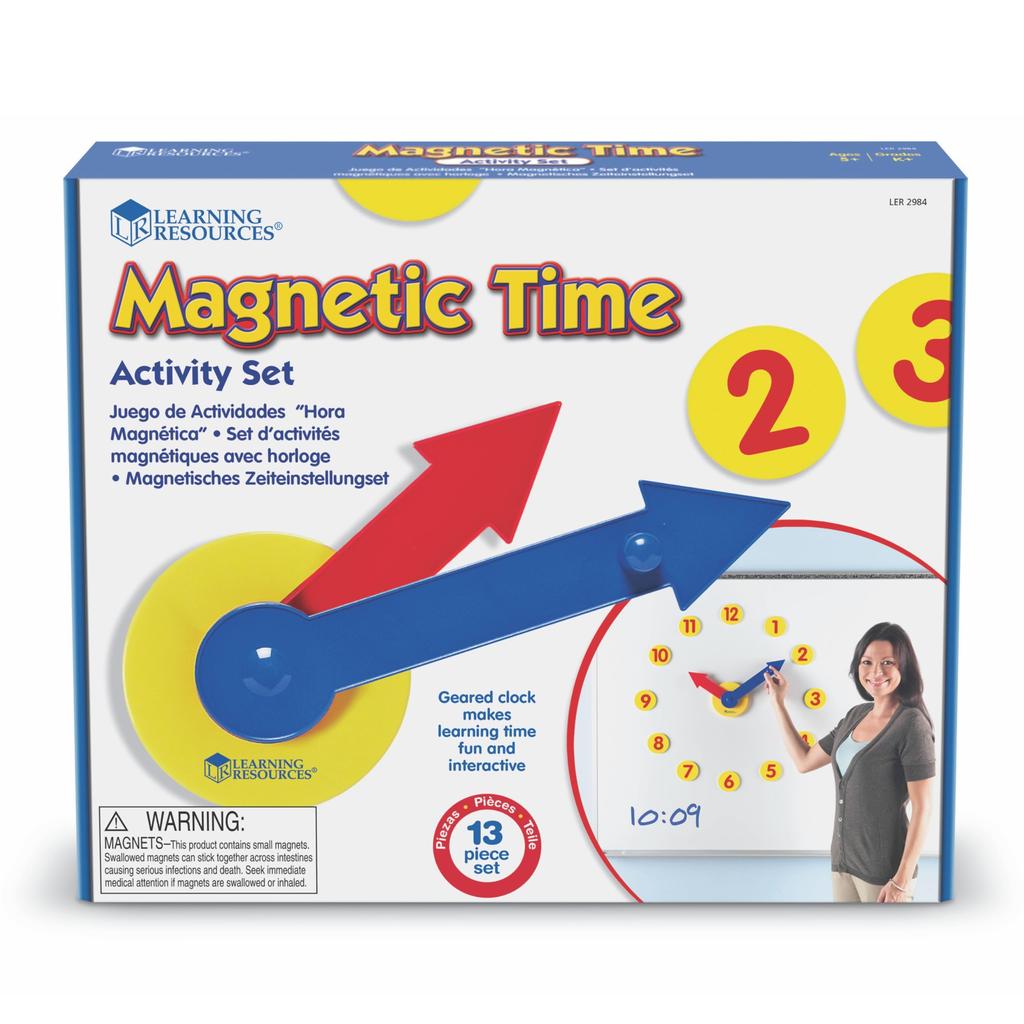Learning Resources Learning Clock for Classroom Clock Magnet Set LER2984 Genuine Product