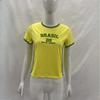 Summer letter embroidery niche pattern short sleeved T-shirt