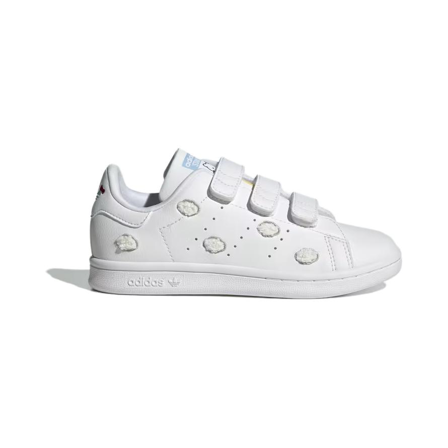 Adidas Hello Kitty X Stan Smith Comfort Closure C Embroidered Clouds Kids Sneakers White Cloud-White Grey-One IF7023