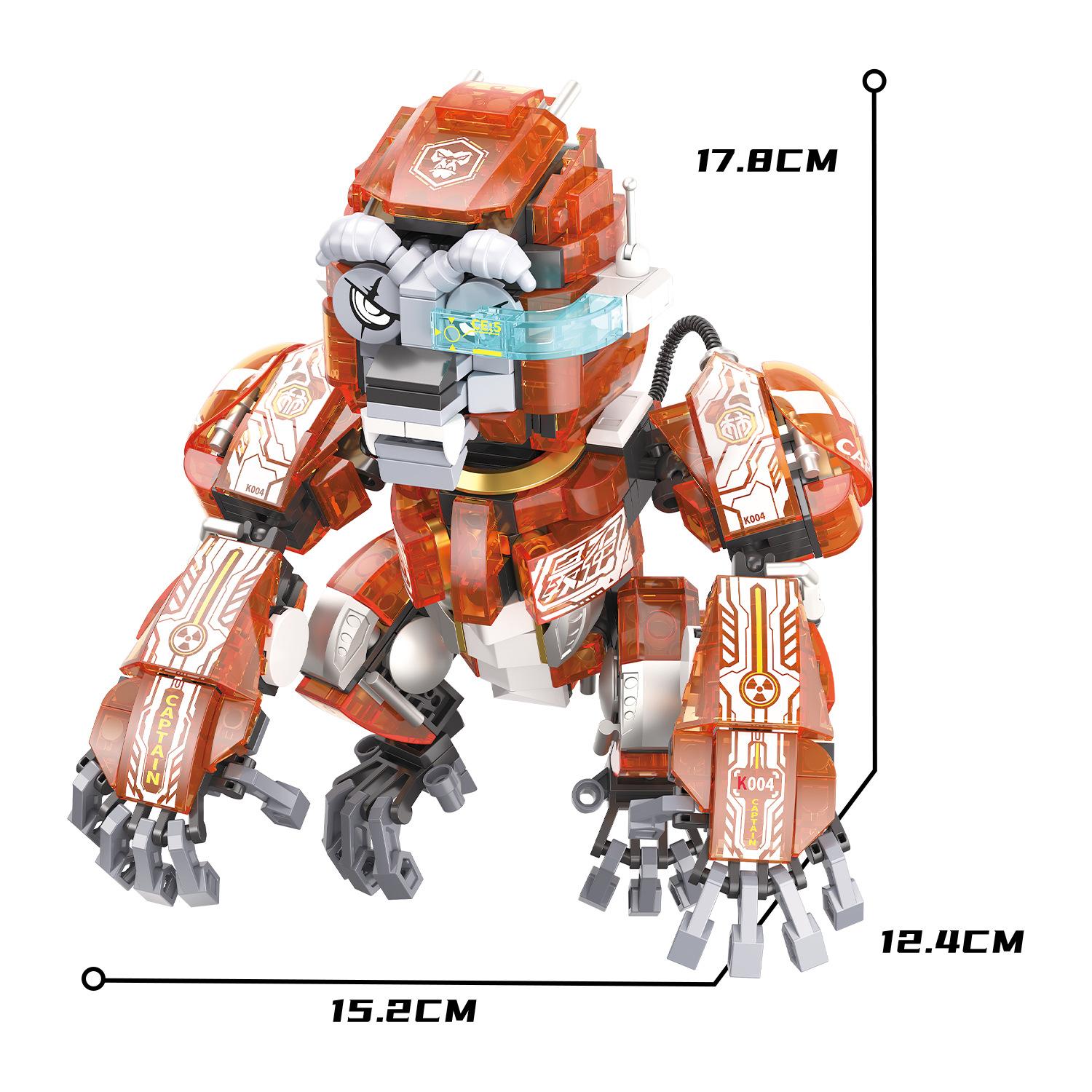 

Idea Monsters Small Block Red Archfiend Three Headed Demon Dragon Gorilla Crystal Construction Blocks Construction Toys For Kids