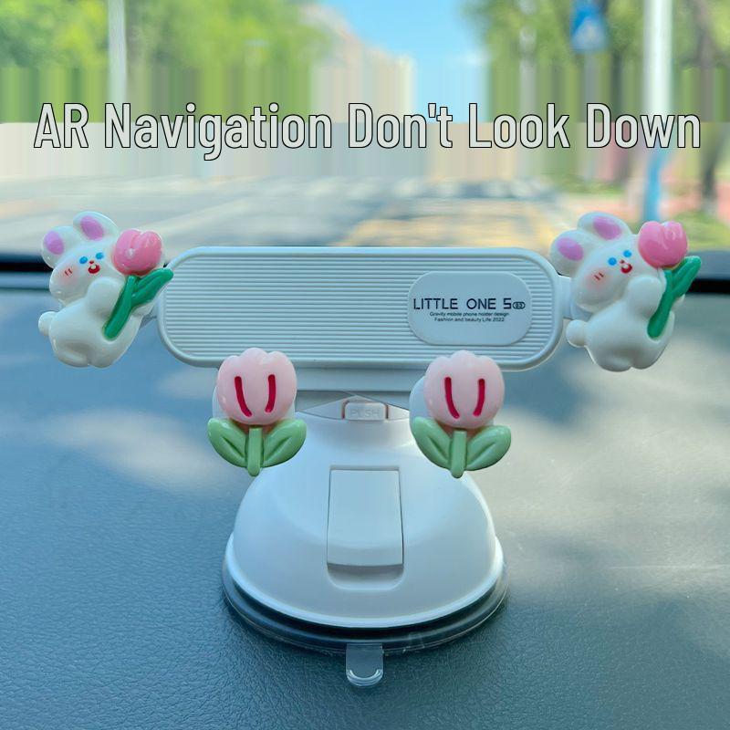 2025 Universal Dashboard Cartoon Car Phone Holder for Female Drivers