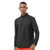Men’s High-Elastic Long-Sleeve Zipper Henley for Autumn/Winter Running and Fitness