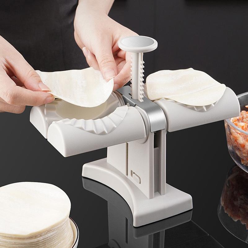 Dumpling Maker Machine Household Double Head Automatic Dumpling Mould Empanada Maker Press Potsticker Hand Pie Maker Kitchen