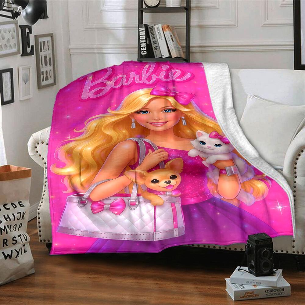 1 Peça Cobertor de Boneca Barbie Fibra de Poliéster, Conforto para Todas as Estações para Sofá, Cama, Escritório, Carro, Camping, Decoração de Casa e Presente Ideal, Conforto no Escritório