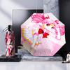Pink Heart Puella Magi  Umbrella Folding Umbrella, Automatic Umbrella 8-Frame for Travel, Camping Use Gift for Halloween Christmas
