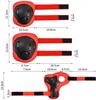 SHAKE Bicycle Helmet with Protector Set for Ages Adjustable Size Lightweight and Suitable for and More Set and Sizes BEAR® Kids' 3-10, (50cm-56cm),