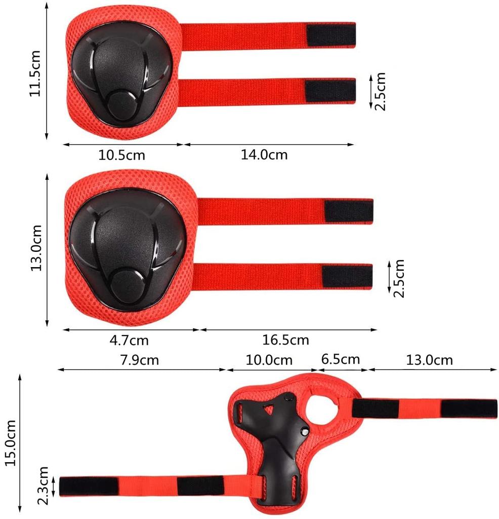 SHAKE Bicycle Helmet with Protector Set for Ages Adjustable Size Lightweight and Suitable for and More Set and Sizes BEAR® Kids' 3-10, (50cm-56cm),