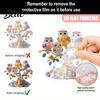 2D Acrylic Owl Realistic Figurine Perched Ornament Tree Decoration Owls with Base Colorful Flower Ornament for Desktop Bookshelf Decor